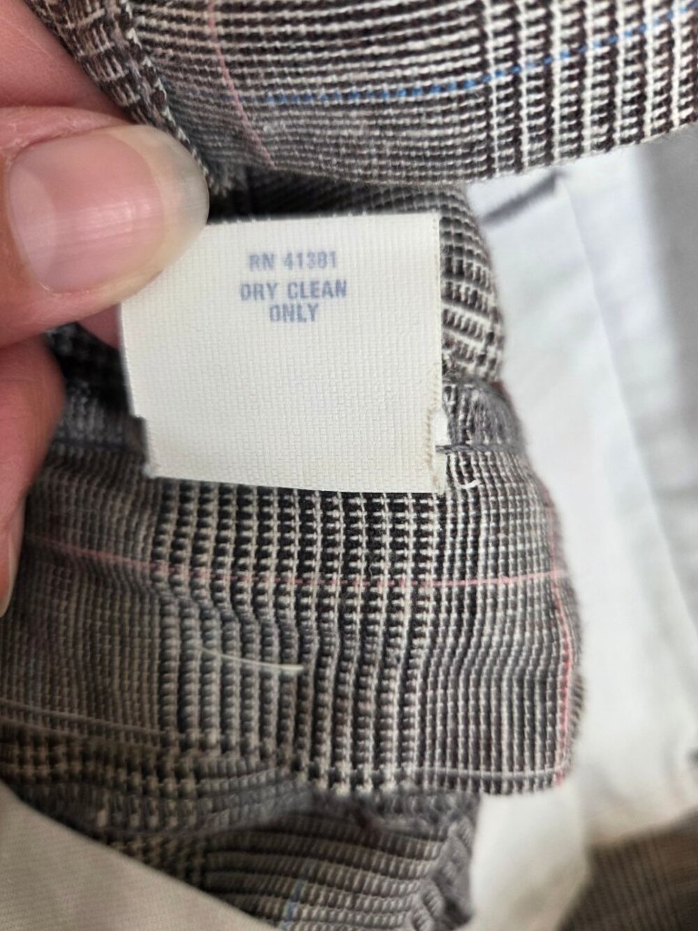 VTG Polo Ralph Lauren Mens Plaid Pants Pleated Blend Dress 34 x36 USA Made - Picture 7 of 7